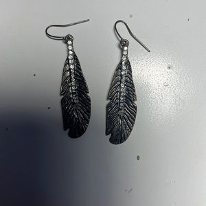 Silver Feather earrings